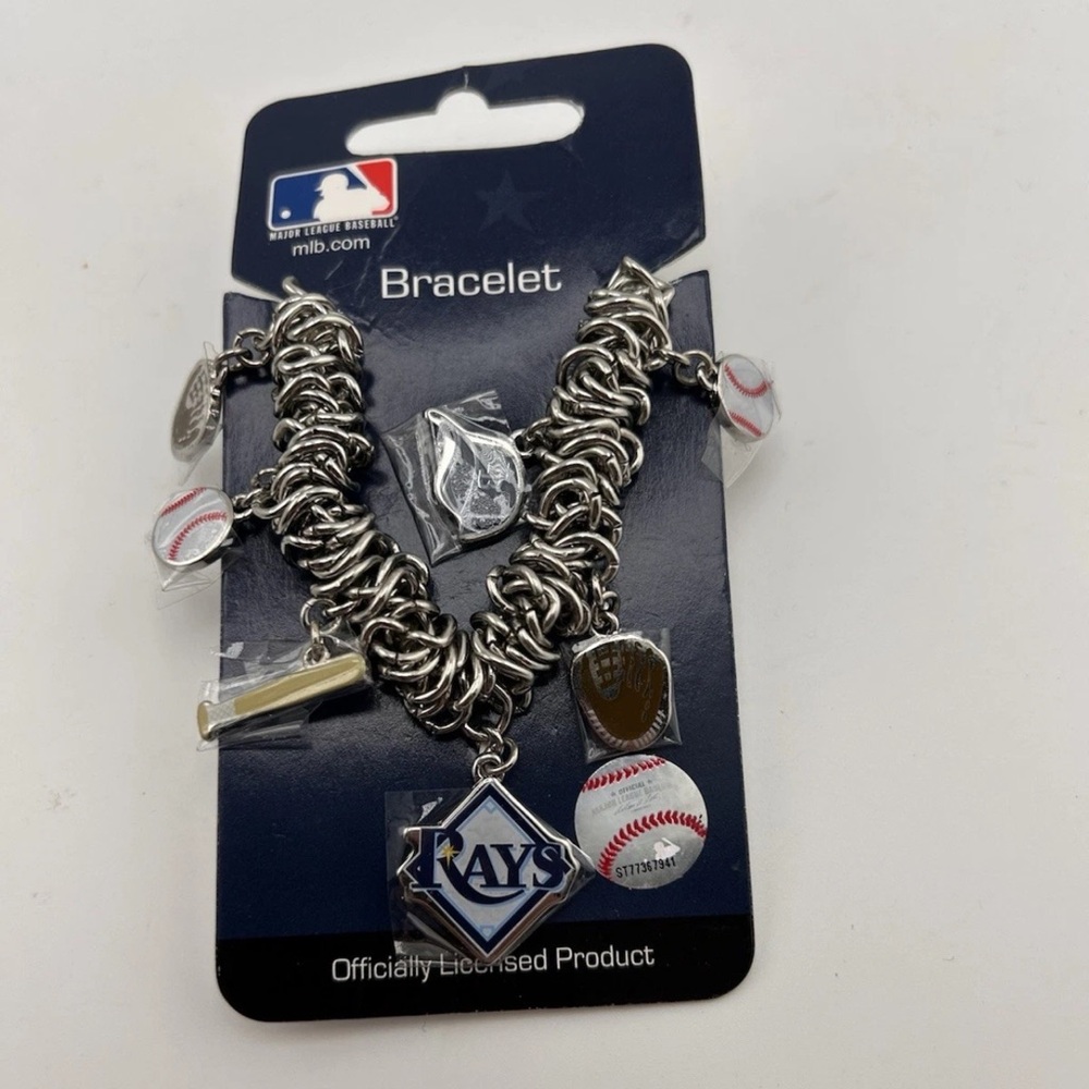Game Time 101490 MLB Tampa Bay Rays Stretch Bracelet - Picture 3 of 8
